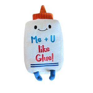 Me + U Like Glue! Aurora Plush Toy 11" Smiling Face Legs Cute School Decor Gift